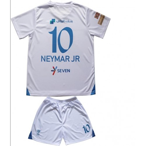 Dětský fotbalový dres Al-Hilal Neymar Jr #10 2023-24 Venkovní Krátký Rukáv (+ trenýrky)